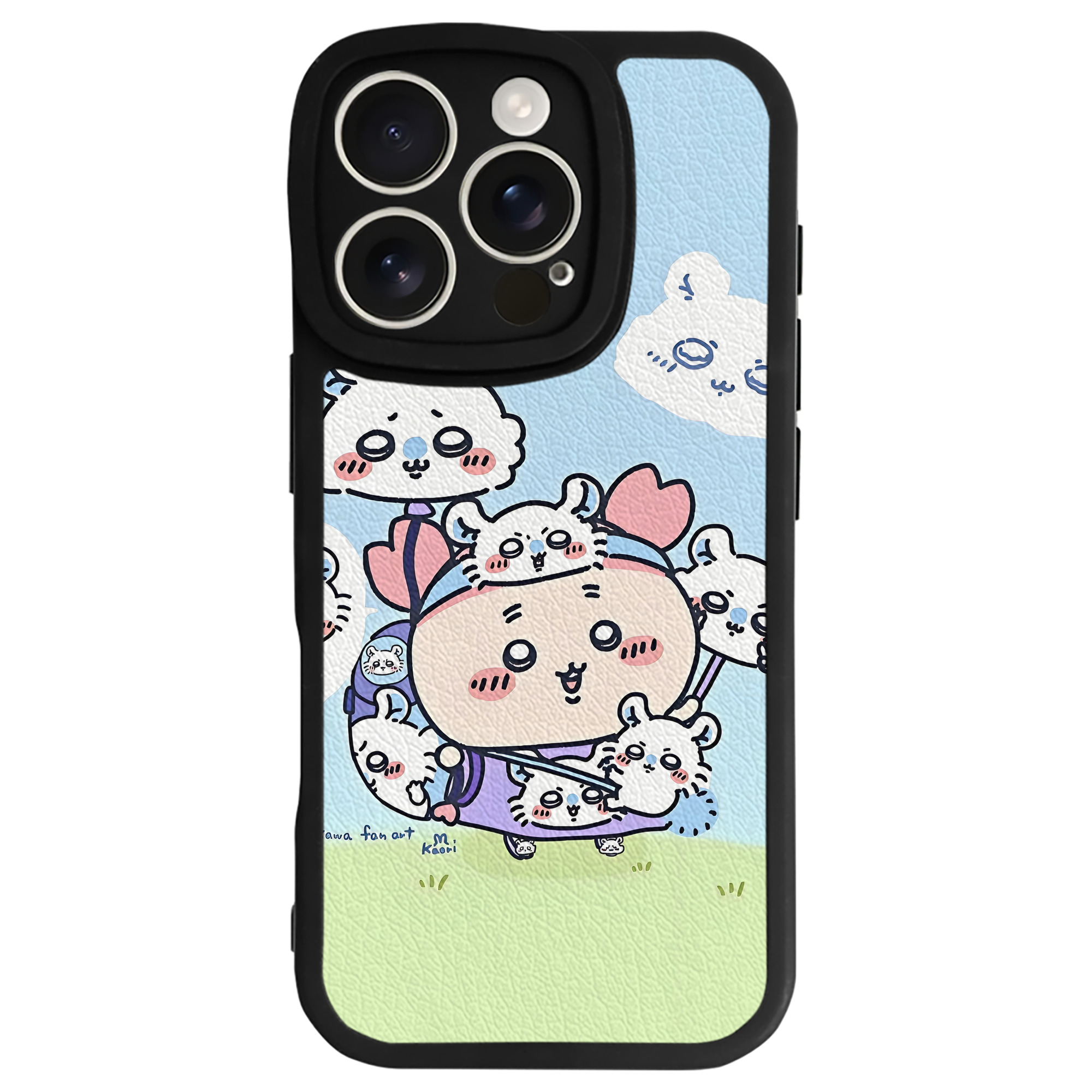 （画像用） ちいかわ Chii-kawa 【iPhone 16シリーズ対応】シリコンスマホケース（レザー調） 材質：シリコン